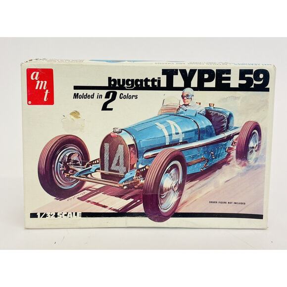 AMT Matchbox Bugatti Type 59 1:32 Plastic Model Kit 2021 New Open Box - Picture 1 of 7